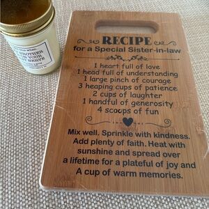 Candle and Cutting Board NEW